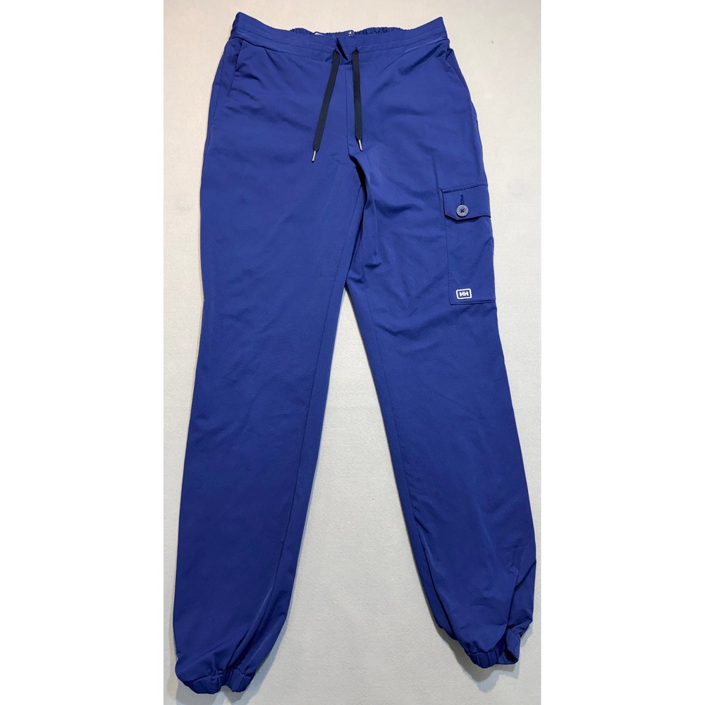 Helly Hansen Mens Cargo Jogger Pants Blue Elastic Waist Drawstring Medium